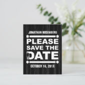 Fetttyp Bar Mitzvah in Schwarz Einladung (Stehend Vorderseite)