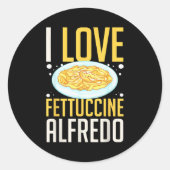 Fettuccine Alo Chicken Sauce Recipes Vegan Pasta Runder Aufkleber (Vorderseite)