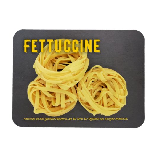 Fettuccine Italienisches Restaurant Rezept zutat Magnet (Horizontal)
