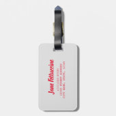 Fettuccine Pasta Nudelmuster für die Lebensmittelh Gepäckanhänger (Rückseite vertikal)