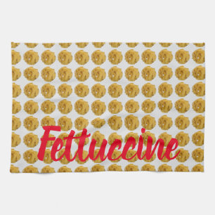 Fettuccine Pasta Nudelmuster für die Lebensmittelh Geschirrtuch