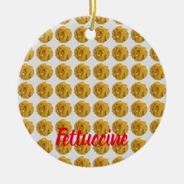 Fettuccine Pasta Nudelmuster für die Lebensmittelh Keramik Ornament