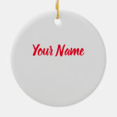 Fettuccine Pasta Nudelmuster für die Lebensmittelh Keramik Ornament (Hinten)