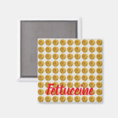Fettuccine Pasta Nudelmuster für die Lebensmittelh Magnet (Vorderseite/Rückseite)