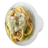 Fettuccini Alfredo Funny Food Keramikknauf (Rechts)