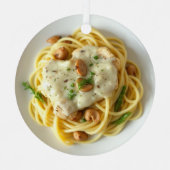 Fettuccini Alfredo Funny Food Weihnachten Ornament Aus Metall (Vorderseite)
