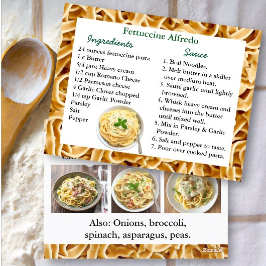 Fettuccini Alfredo Rezept Karte