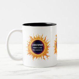 Fettwasserfarbe Totale Sonnenfinsternis 2026 Name Zweifarbige Tasse