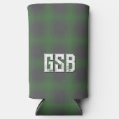 Fettweißer Mit Monogramm-grüner Seltzer kann kühle Selters Dosenkühler (Vorderseite)
