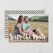 Fettweißes Foto Save the Date (Vorne/Hinten)