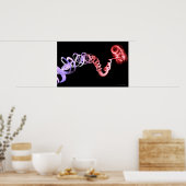 Fetus with an umbilical cord made of DNA strands Poster (Küche)