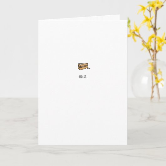 feucht. Happy Birthday Cake Card Karte (Gelbe Blume)