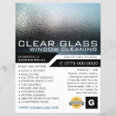 Feuchte Fenster, Fensterreinigung Werbung Flyer (Vorne)
