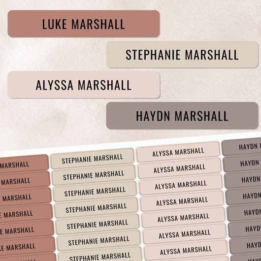 Feuchte neutrale farbcodierte Kinder Wassersichere Etiketten