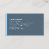 Feuchte Prüfen-Visitenkarte Visitenkarte (Rückseite)