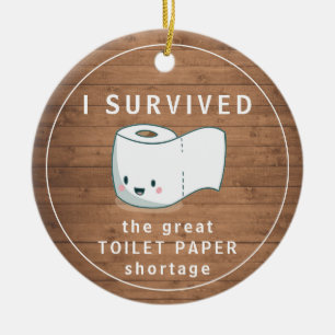 Feuchte Quarantäne überlebte Toilettenpapier rus Keramik Ornament