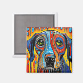 Feuchter Hund Magnet (Vorderseite/Rückseite)