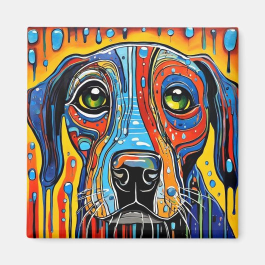 Feuchter Hund Magnet (Vorne)