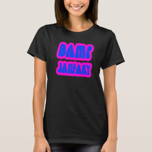 Feuchtes Januar-Design im Stil der 70er Jahre zur  T-Shirt