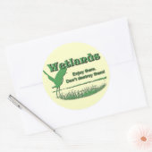 Feuchtgebiete. Genießen Sie sie, zerstöre sie nich Runder Aufkleber (Umschlag)