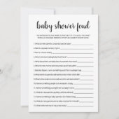 Feud Spiel mit Answers Baby Shower parcard Einladung (Vorderseite)