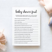 Feud Spiel mit Answers Baby Shower parcard Einladung