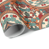 Feudal Japanese Elegance Gift Wrap Geschenkpapier (Rolleneckpunkt)