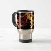 Feuer-Abteilung des Feuerwehrmann-Sanitäter-| Reisebecher (Vorderseite Links)