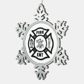 Feuer-Abteilung EMT Schneeflocken Zinn-Ornament (Rechts)