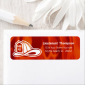 Feuer-Abteilung Feuer hat Flammen Red Return Label (Insitu)