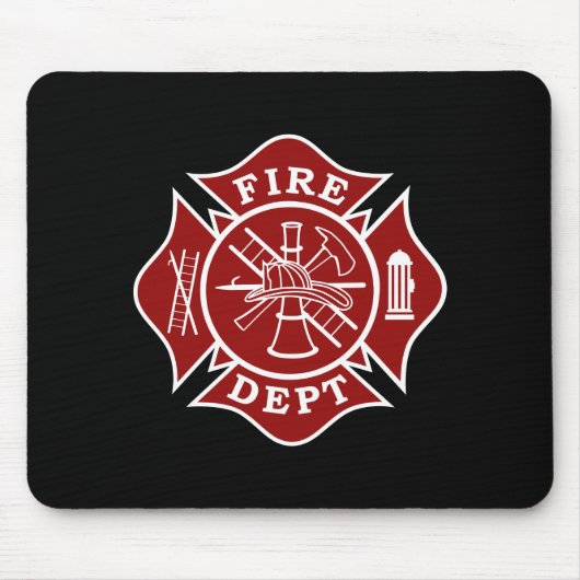 Feuer-Abteilung/Feuerwehrmann-Malteserkreuz Mousepad (Vorne)