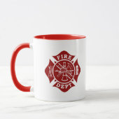 Feuer-Abteilung/Feuerwehrmann-Malteserkreuz-Tasse Tasse (Links)