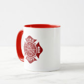 Feuer-Abteilung/Feuerwehrmann-Malteserkreuz-Tasse Tasse (Vorderseite Links)