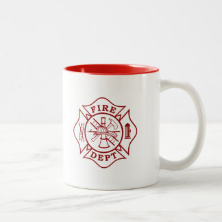 Feuer-Abteilung/Feuerwehrmann-Malteserkreuz-Tasse Zweifarbige Tasse