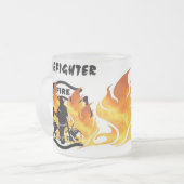 Feuer-Abteilungs-Flammen Mattglastasse (Vorderseite Links)