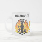 Feuer-Abteilungs-Flammen Mattglastasse (Links)