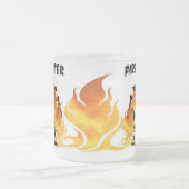 Feuer-Abteilungs-Flammen Mattglastasse (Mittel)