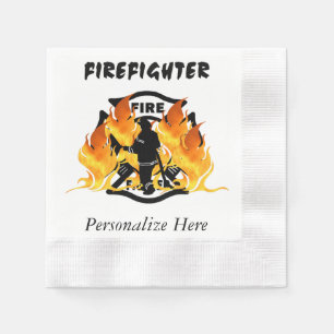 Feuer-Abteilungs-Flammen Serviette