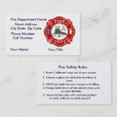 Feuer-Abteilungs-Visitenkarten mit rotem Visitenkarte (Vorne/Hinten)
