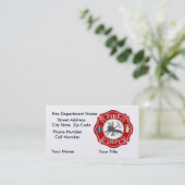 Feuer-Abteilungs-Visitenkarten mit rotem Visitenkarte (Stehend Vorderseite)