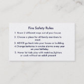 Feuer-Abteilungs-Visitenkarten mit rotem Visitenkarte (Rückseite)