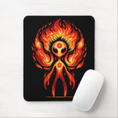 Feuer Alien Mousepad (Mit Mouse)