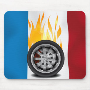 Feuer, Alloy - Frankreich Mousepad