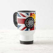 Feuer, Alloy Großbritannien Reisebecher (Vorderseite Links)