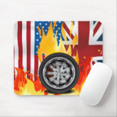 Feuer, Alloy UK USA Mousepad (Mit Mouse)