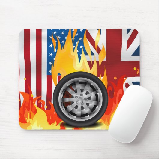 Feuer, Alloy UK USA Mousepad (Mit Mouse)