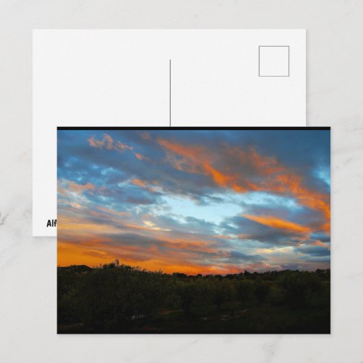 Feuer am Himmel Postkarte (Vorne/Hinten)