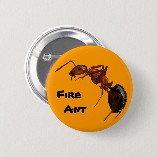 Feuer-Ameise Button (Vorne & Hinten)