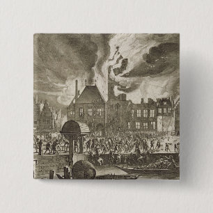 Feuer an alten AmsterdamRathaus, 165 am 17. Juli Button