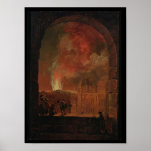 Feuer an der Oper des Palais Royal Poster
